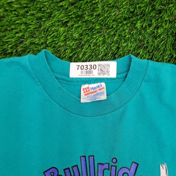 Vintage 90s Bull Ride Rodeo Shirt XL 23x27 Dave-Martins Championship Bull Rider - Picture 2 of 15